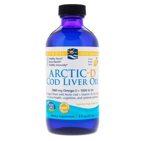 Arctic-D Cod Liver Oil (Lemon) 237 ml - Nordic Naturals - welzo