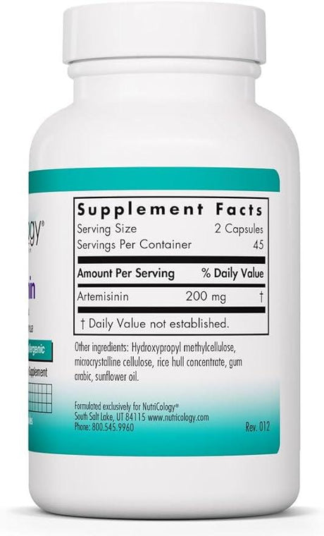 Artemisinin 200mg, 90 capsules (45 servings) - ARG/Nutricology - welzo