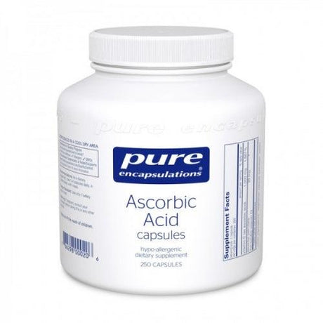 Ascorbic Acid, 250 Capsules - Pure Encapsulations - welzo