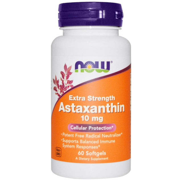 Astaxanthin 10mg, 60 Softgels - Now Foods - welzo