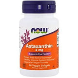 Astaxanthin 4mg, 60 Softgels - Now Foods - welzo