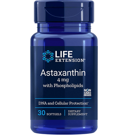Astaxanthin with Phospholipids, 4 mg, 30 Softgels - Life Extension - welzo