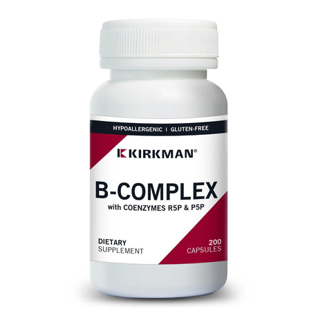 B-Complex with CoEnzymes R5P & P5P, 200 Capsules - Kirkman Labs (Hypoallergenic) - welzo