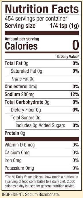 Baking Soda, Sodium Bicarbonate 16 oz (453 g), Bob's Red Mill - welzo