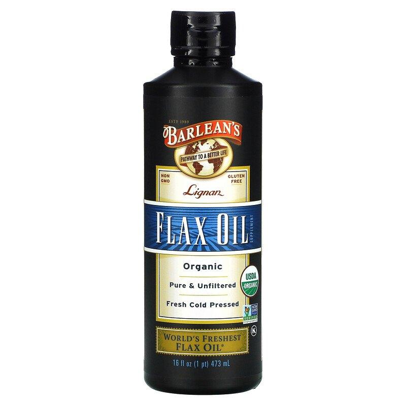 Barlean's Organic Lignan Flax Oil Supplement, 16 fl oz (473 ml)