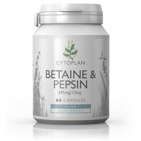 Betaine & Pepsin 60 Capsules - Cytoplan - welzo