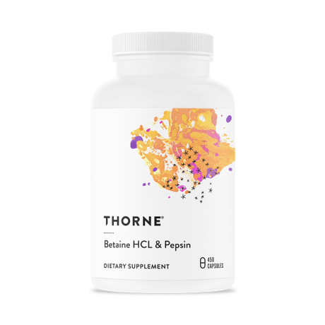 Betaine HCL & Pepsin, 450 Capsules - Thorne Research - welzo