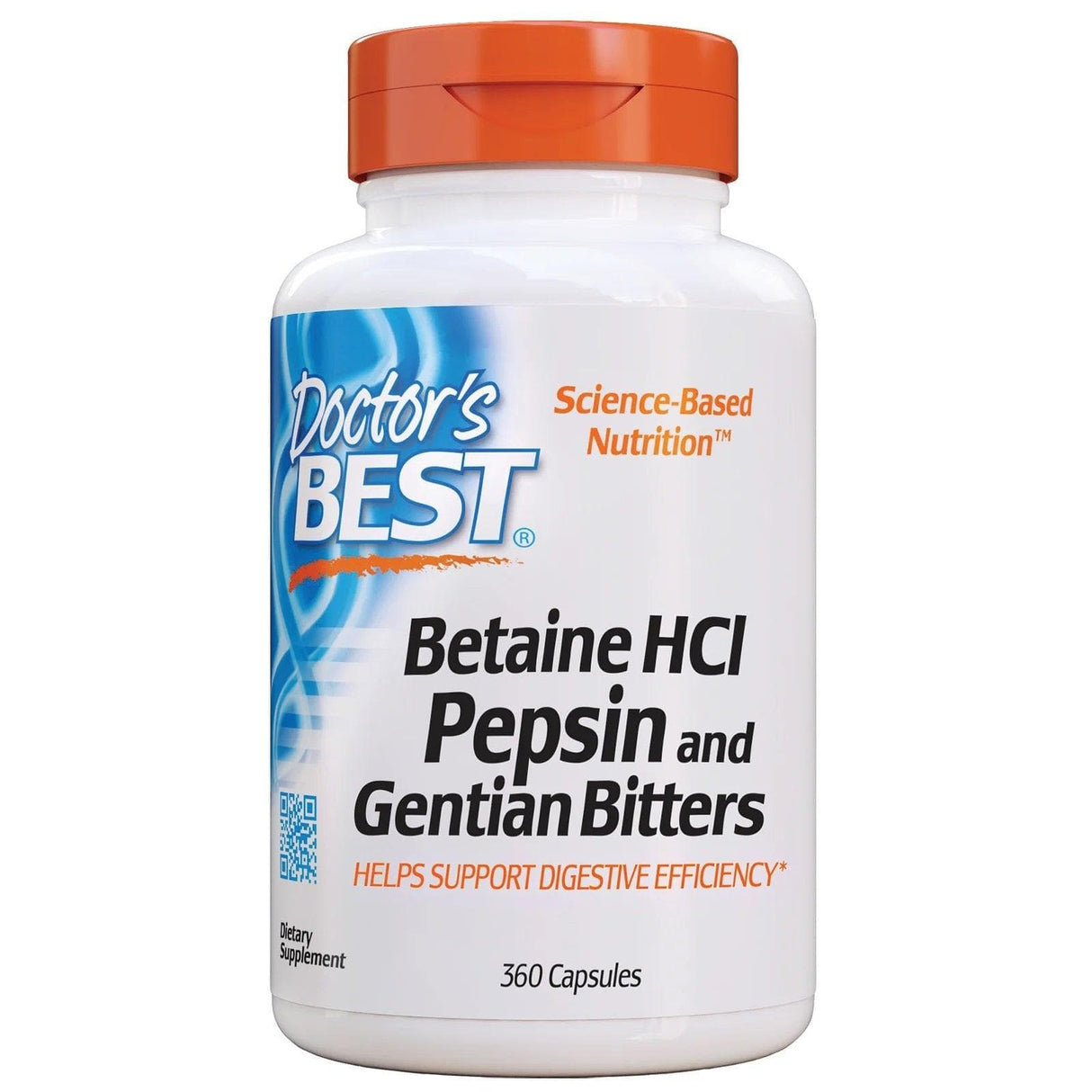 Betaine HCL, Pepsin and Gentian Bitters, 360 Capsules - Doctor's Best - welzo