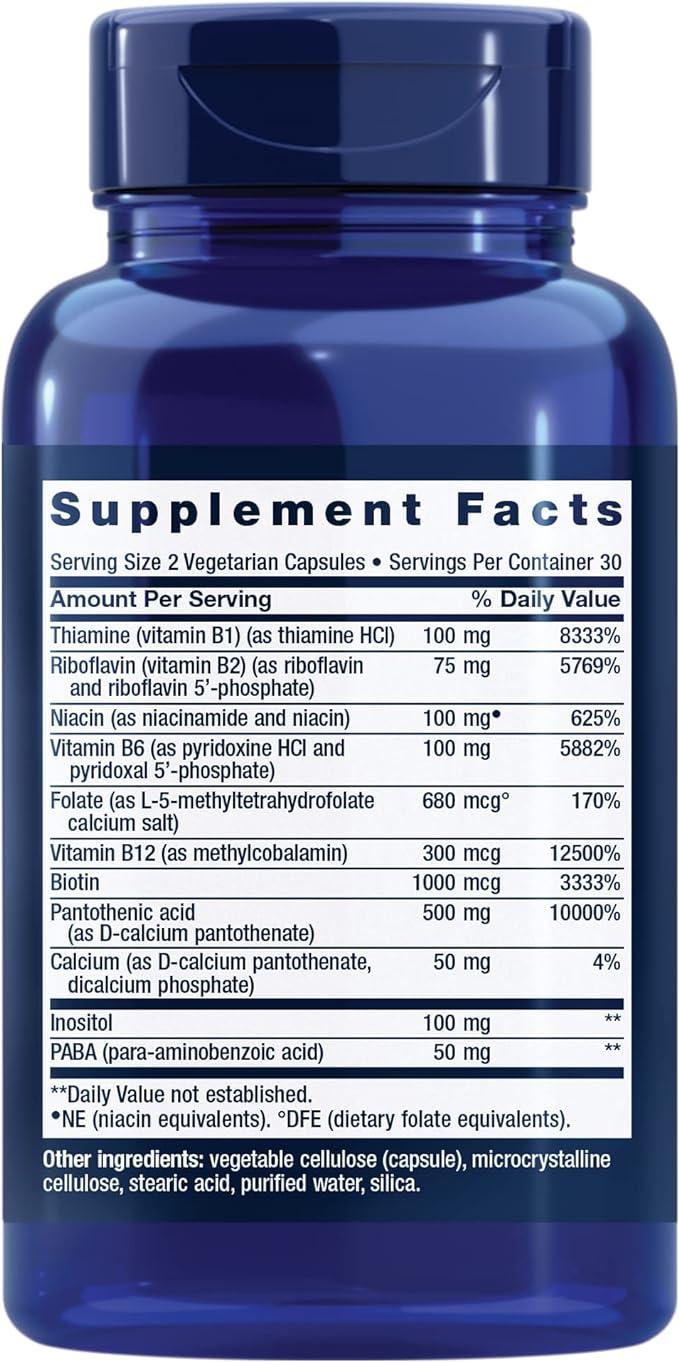 BioActive Complete B-Complex, 60 Veggie Caps - Life Extension - welzo