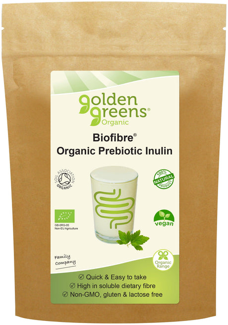 Biofibre Organic Prebiotic Inulin 250g - Golden Greens - welzo