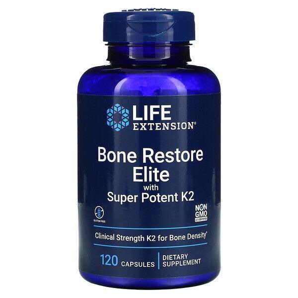Bone Restore Elite with Super Potent K2 - 120 Capsules - Life Extension - welzo