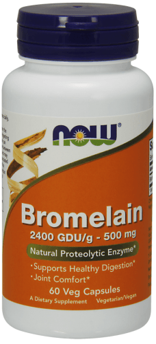 Bromelain 500mg, 60 Capsules - Now Foods - welzo
