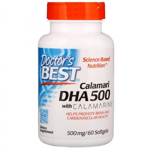 Calamari DHA 500 with Calamarine 500mg, 60 Softgels - Doctor's Best - welzo