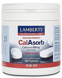 CalAsorbÂ® - Calcium (citrate) 800mg, 180 tabs - Lamberts - welzo