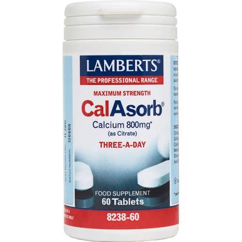 CalAsorbÂ® - Calcium (citrate) 800mg, 60 tabs - Lamberts - welzo