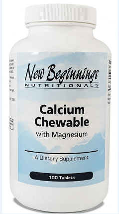 Calcium Chewable w / Magnesium, 100 tablets, New Beginnings - welzo