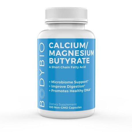 Calcium Magnesium Butyrate, 100 caps - BodyBio - welzo
