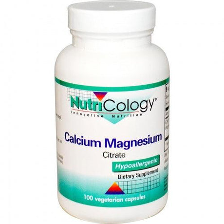 Calcium Magnesium Citrate, 100 Veggie Caps, Nutricology / Allergy Research Group - welzo
