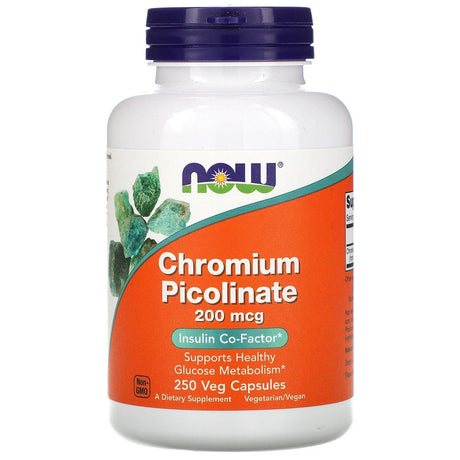 Chromium Picolinate, 200mcg, 250 Capsules - Now Foods - welzo