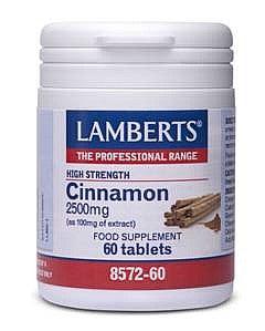 Cinnamon 2500mg 60 Tabs - Lamberts - welzo