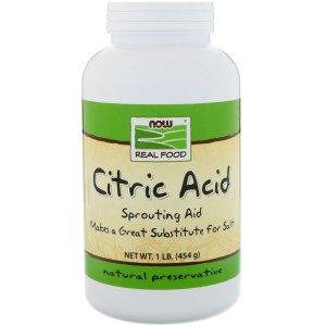 Citric Acid, 1 lb (454 g), Now Foods - welzo