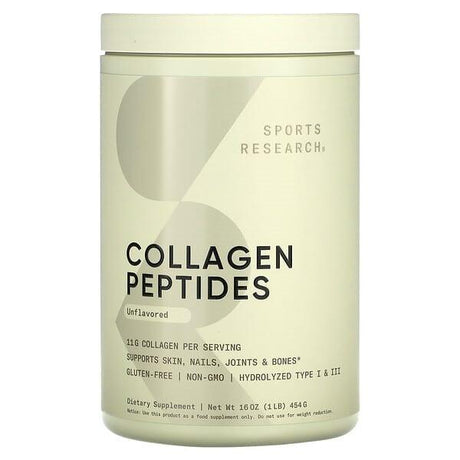 Collagen Peptides Unflavoured, 454g - Sports Research - welzo