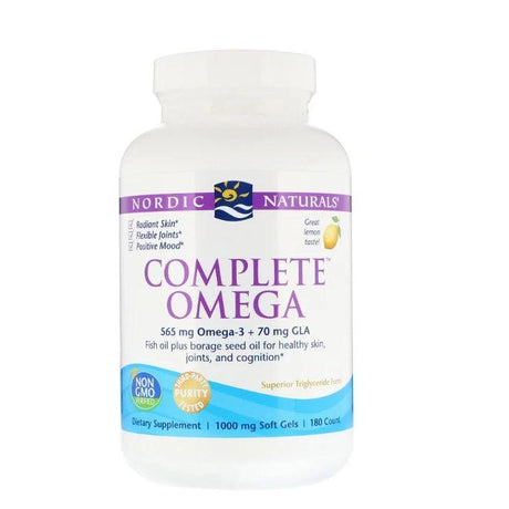 Complete Omega (Lemon) 180 Soft Gels - Nordic Naturals - welzo