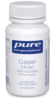 Copper (citrate) 60 capsules - Pure Encapsulations - welzo