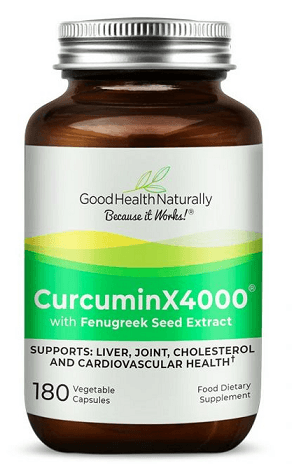 Good Health Naturally CurcuminX4000 with Fenugreek - 180 Capsules ...