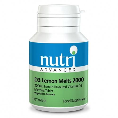 D3 Lemon Melts 2000 120 Tablets - Nutri Advanced - welzo