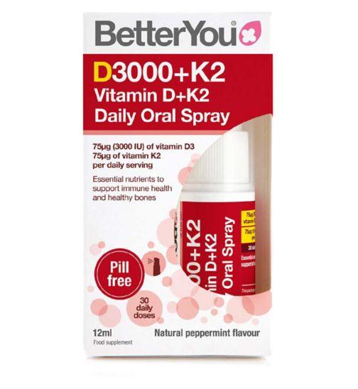 BetterYou D3000 + K2 Daily Oral Spray 12ml