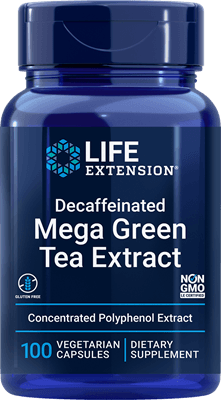 Decaffeinated Mega Green Tea Extract - 100 caps - Life Extension - welzo