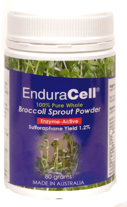 Enduracell - 100% Pure Whole Broccoli Sprout Enzyme-Active Powder - 80g - Cell-Logic - welzo