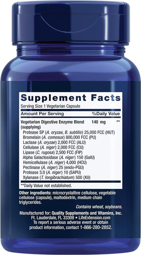 Enhanced Super Digestive Enzymes, 60 veg caps - Life Extension - welzo