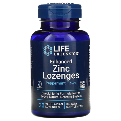 Enhanced Zinc Lozenges (Peppermint Flavour) 30 Lozenges - Life Extension - welzo