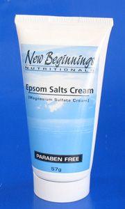 Epsom Salts Cream (Magnesium Sulfate) 57g â€“ New Beginnings - welzo