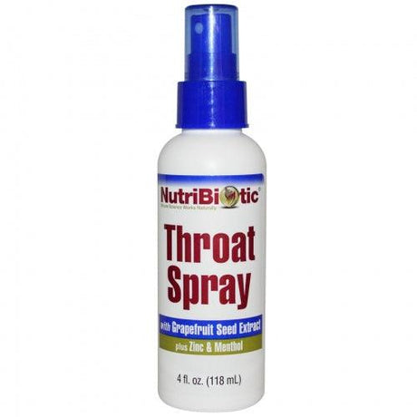 First Aid Throat Spray, 4 fl oz (118 ml) - NutriBiotic - welzo