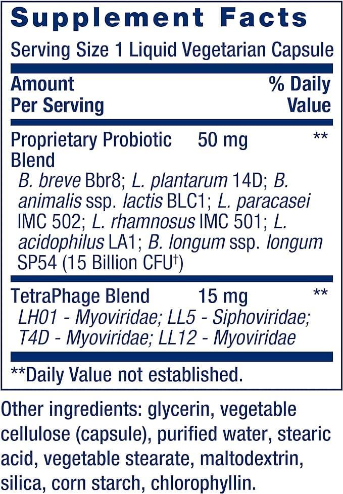 Florassist, GI With Phage Technology, 30 Liquid Veggie Caps - Life Extension - welzo