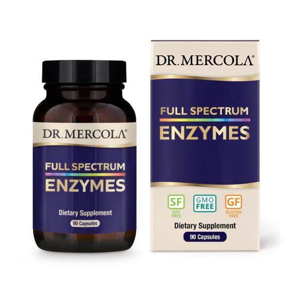 Full Spectrum Enzymes - 90 Capsules - Dr Mercola - welzo