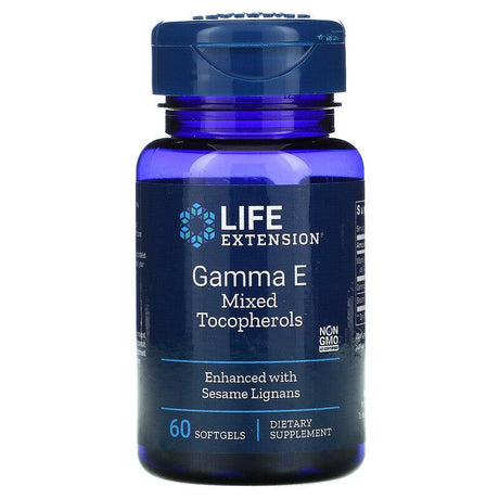 Gamma E Mixed Tocopherols (with Sesame Lignans) 60 Softgels - Life Extension - welzo