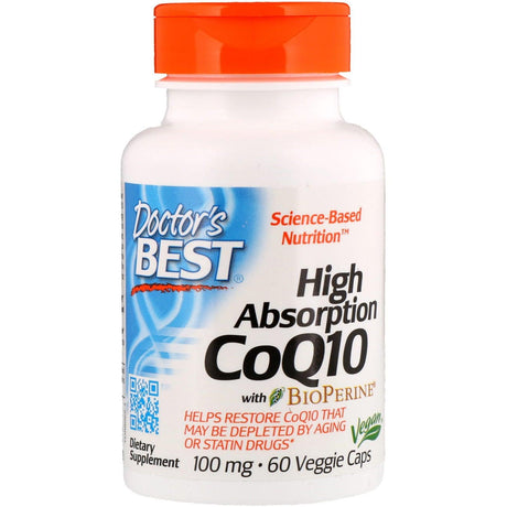 High Absorption CoQ10 with BioPerine 100mg, 60 Capsules - Doctor's Best - welzo