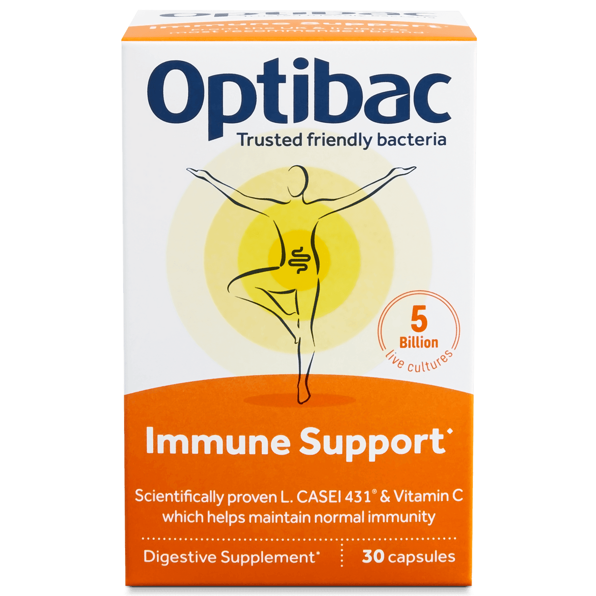 Immune Support Probiotics, 30 capsules - OptiBac - welzo