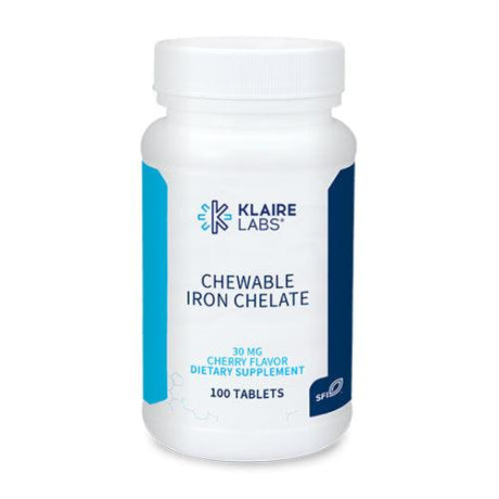 Iron Chelate 100 Chewable Tablets - Klaire Labs - welzo