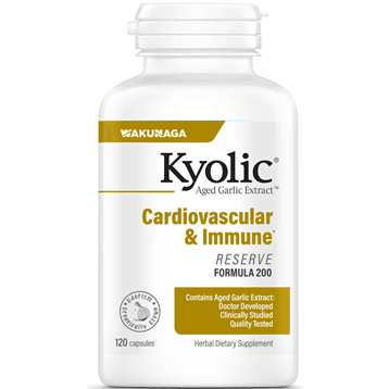 Kyolic Cardiovascular & Immune Reserve (Aged Garlic Extract) 1200 mg, 120 Capsules - Wakunaga - welzo