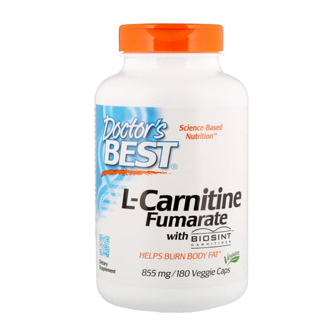 L-Carnitine Fumarate with Biosint Carnitines 855mg, 180 Capsules - Doctor's Best - welzo