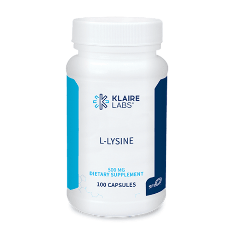 L-Lysine 500mg, 100 Capsules - Klaire Labs - welzo