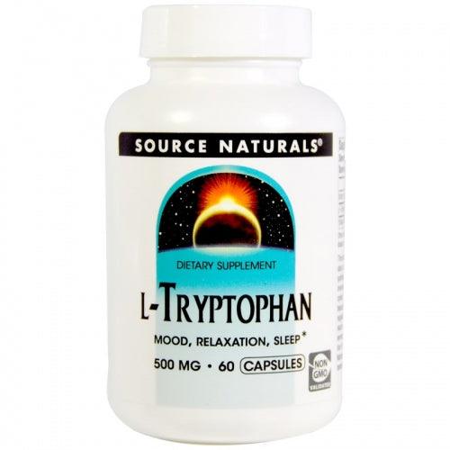 L-Tryptophan - 500 mg - 60 Caps - Source Naturals - welzo