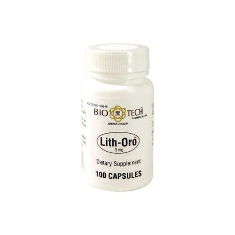 Lith-Oro (Lithium Orotate) 5mg 100 Capsules - Bio Tech - welzo