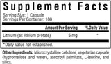 Lithium Orotate - 5 mg - 100 veg caps - Seeking Health - welzo