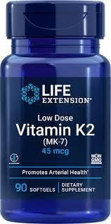 Low Dose Vitamin K2, 45 mcg, 90 Softgels - Life Extension - welzo
